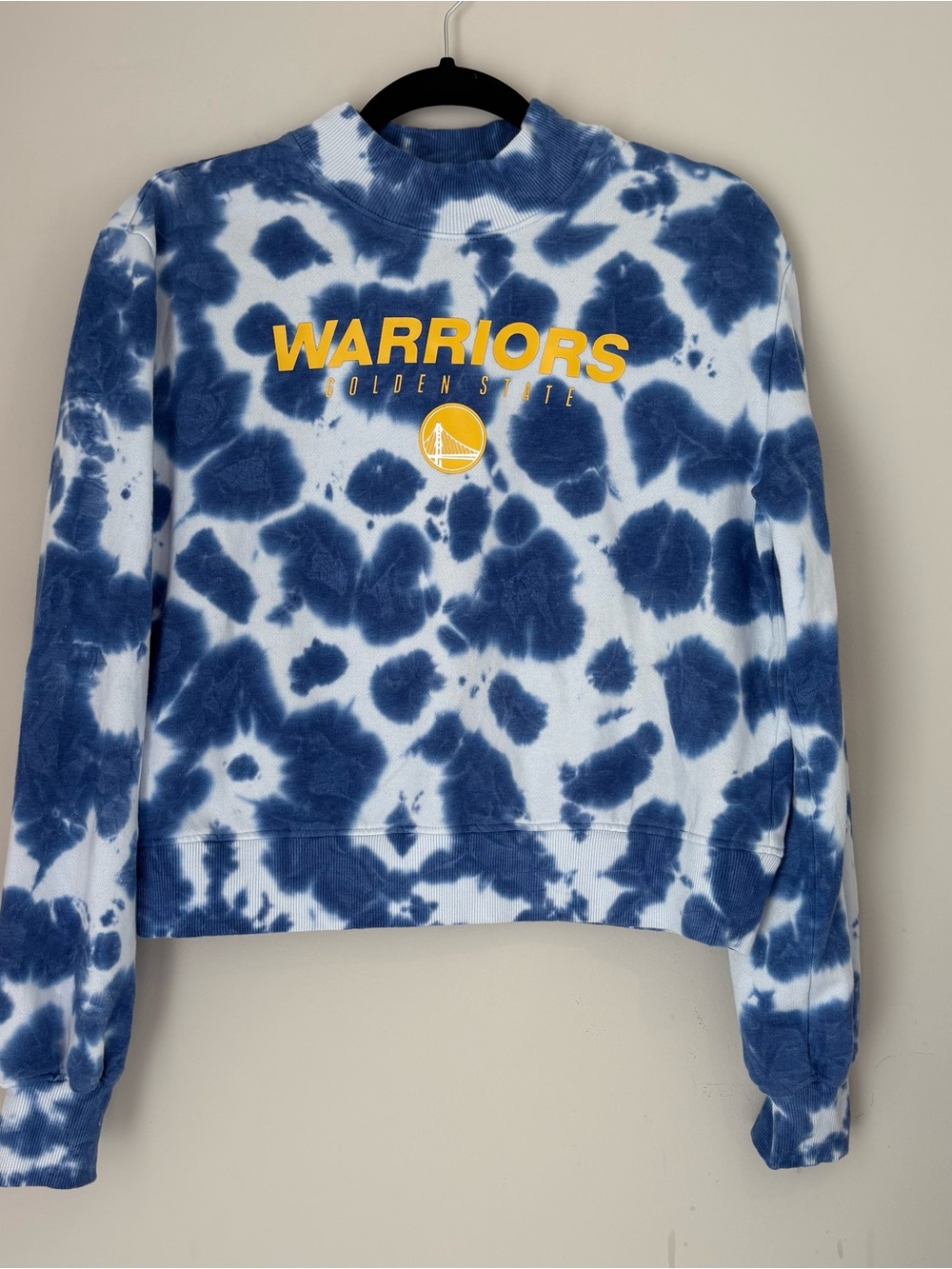 Women's Junk Food Golden State Warriors Basketball NBA Tie-Dye Sweatshirt Small